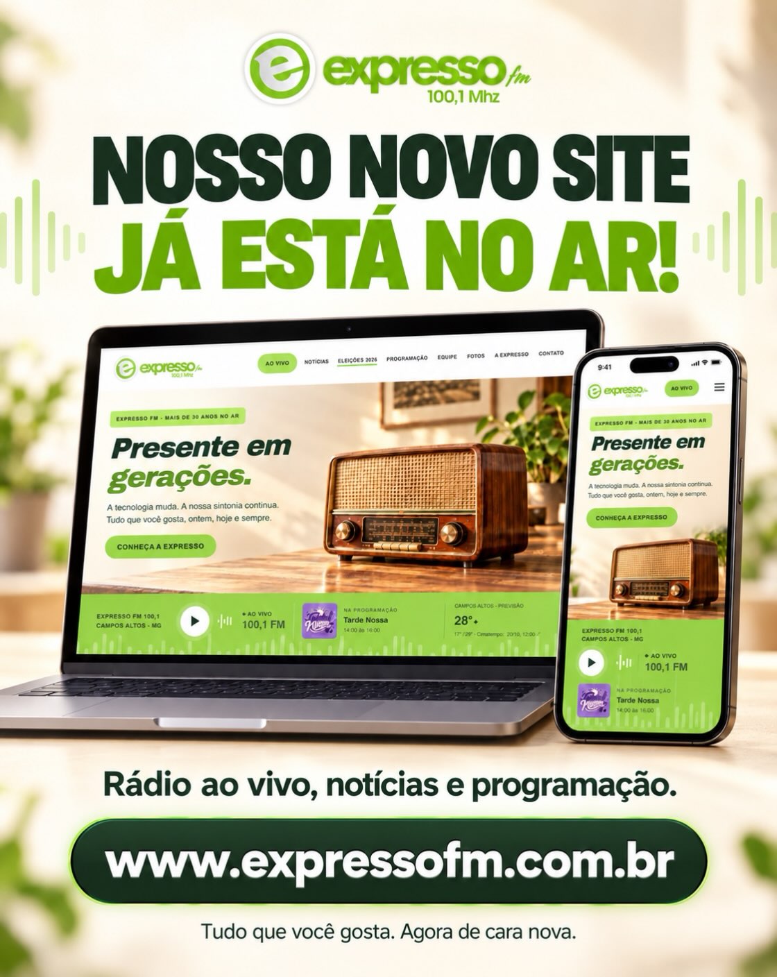 Nosso novo site já está no ar. Tudo que você gosta, agora de cara nova.